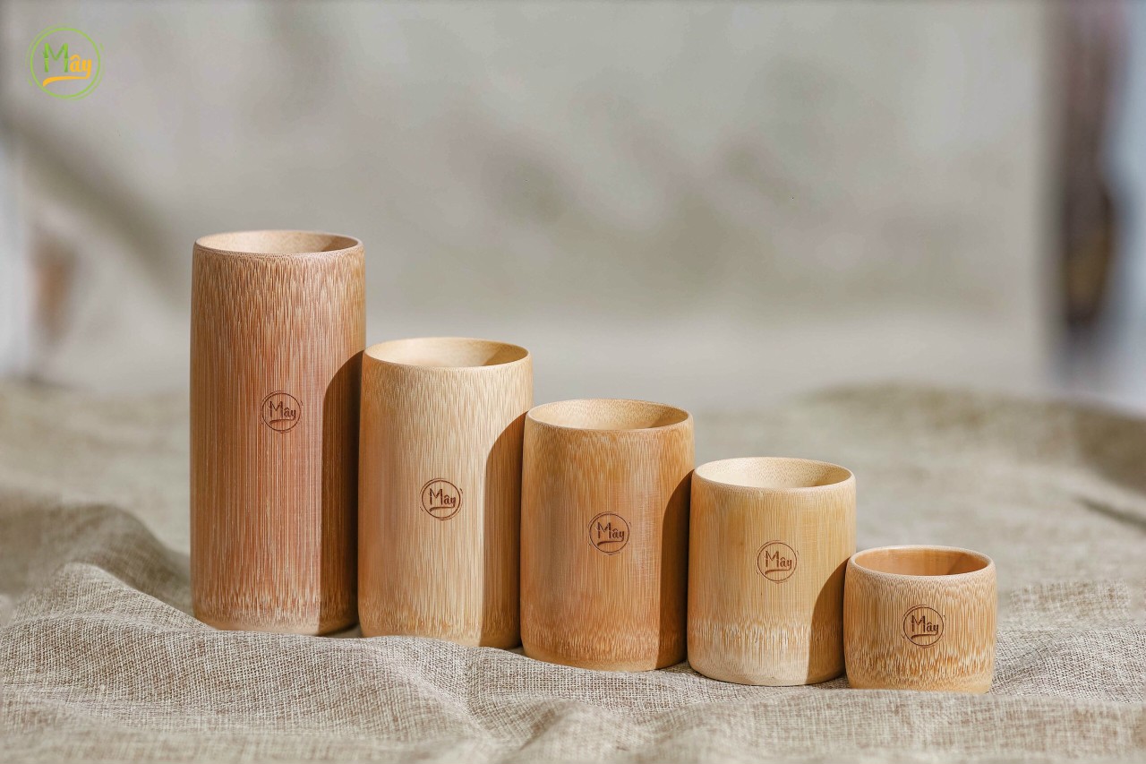 Natural bamboo cups