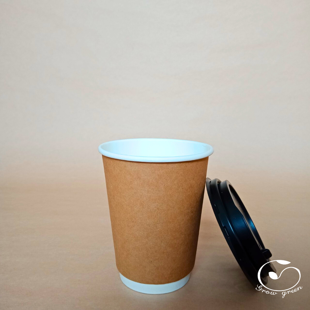 Kraft Paper cup 12Oz and lid