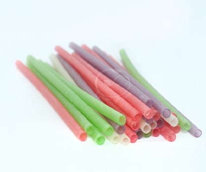 Biodegradable Disposable Tapioca Rice Edible Drinking Straws, a great solution to replace plastic straws, reduce plastic waste to environment