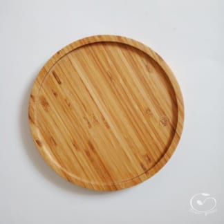 Bamboo serving round tray 25cm 10''