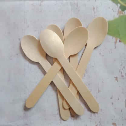 Eco friendly disposable wooden spoons