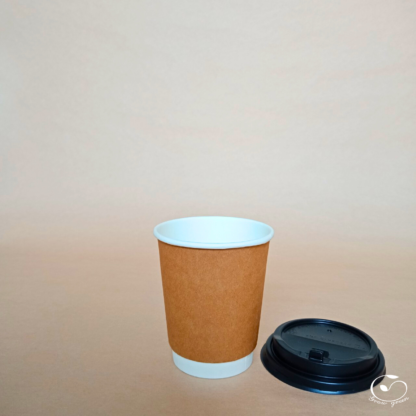 Double wall paper cup 9Oz and lid