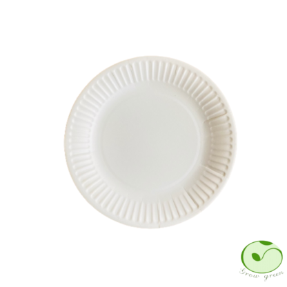 Disposable white paper plate 9 inch